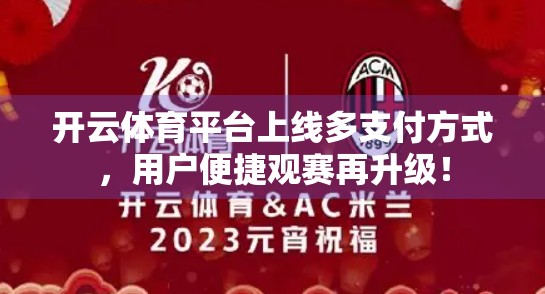 开云体育平台上线多支付方式，用户便捷观赛再升级！